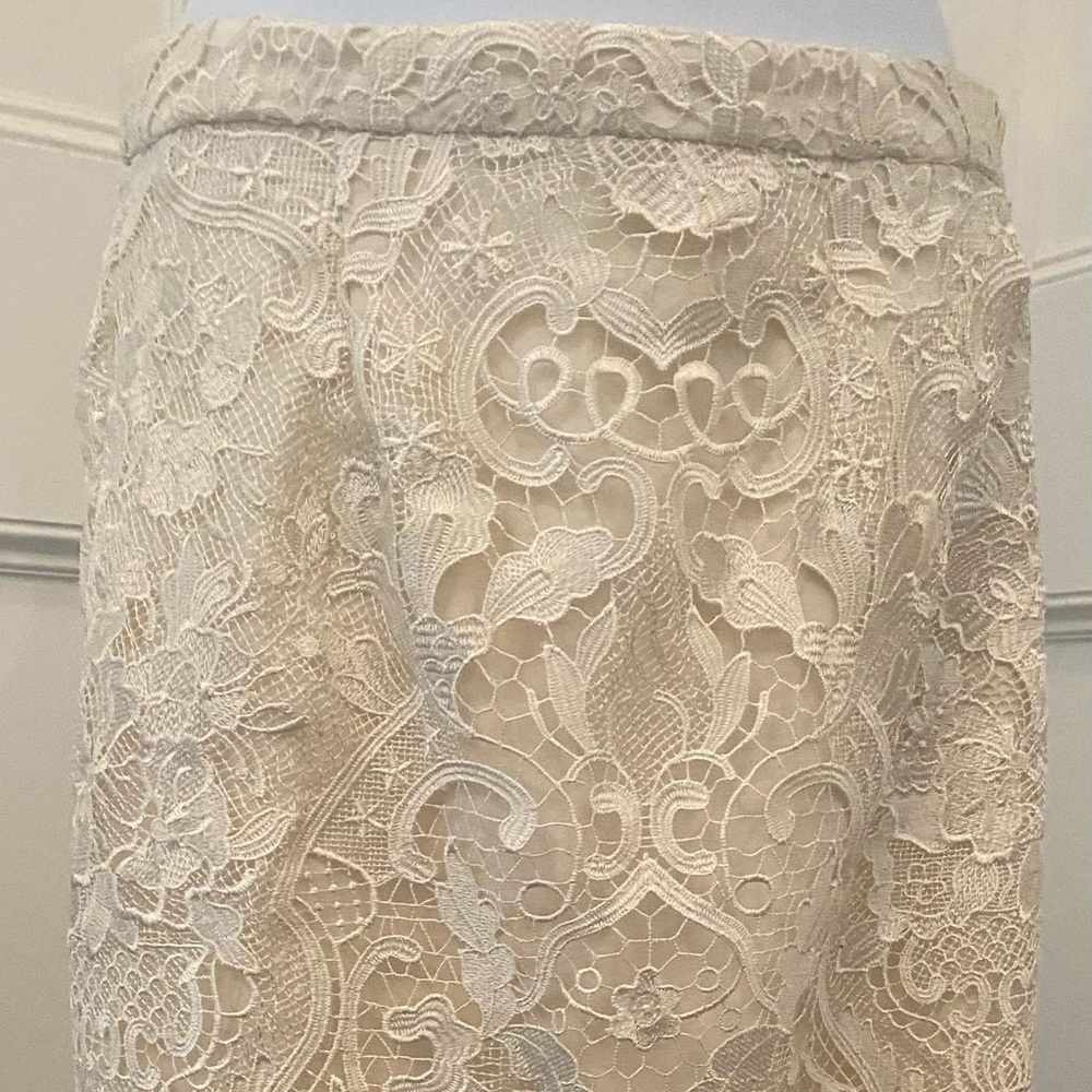Ivory lace Chi Chi London midi skirt